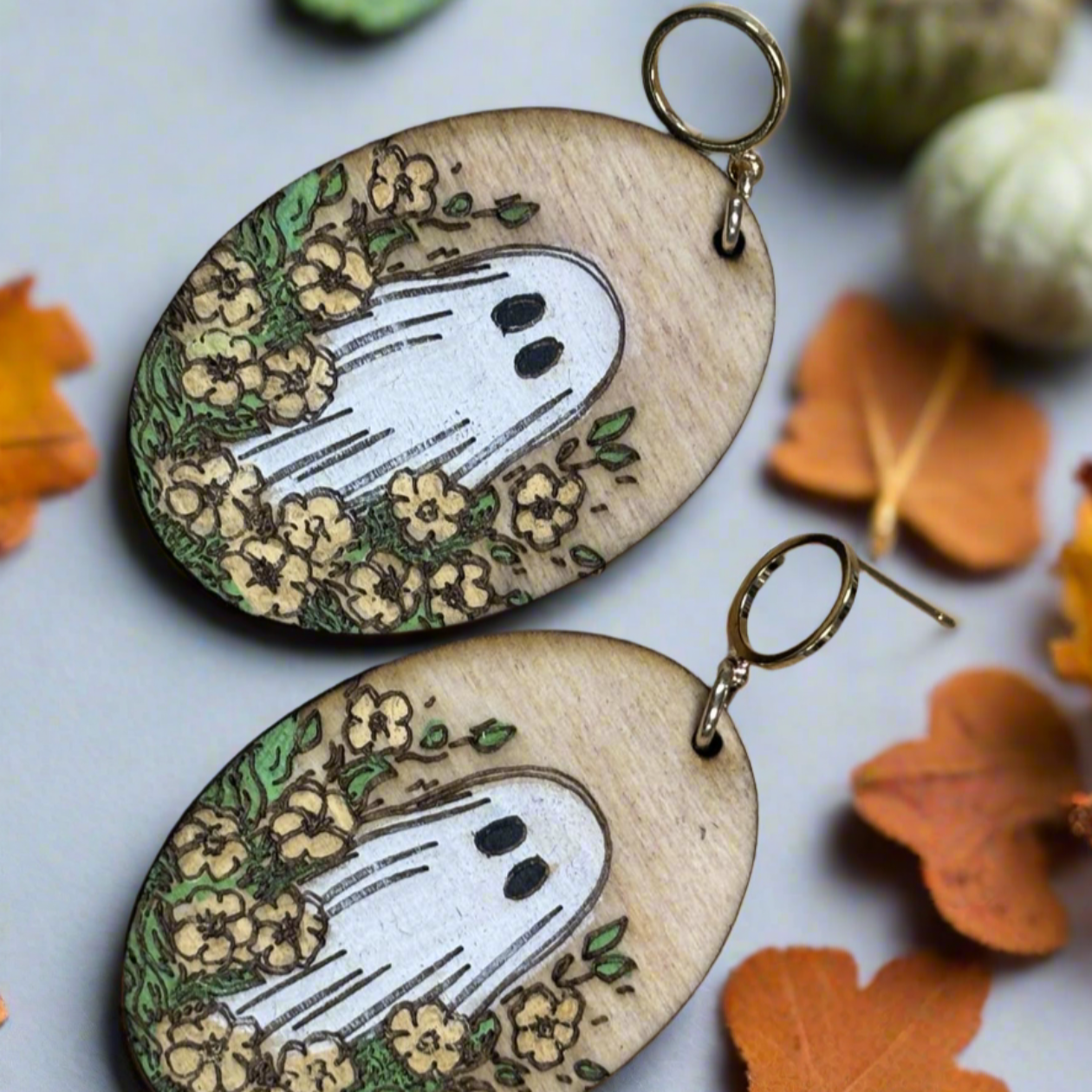 Ghost Flower Earrings